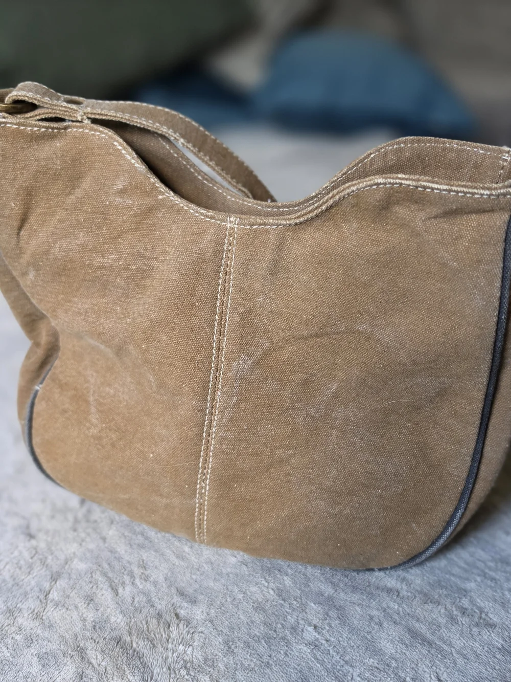 Mona B Phoebe Crossbody brown canvas